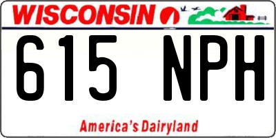 WI license plate 615NPH