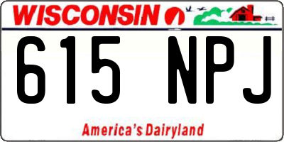 WI license plate 615NPJ