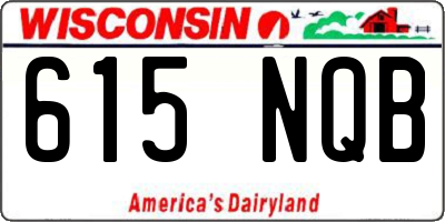 WI license plate 615NQB