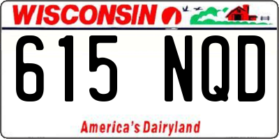 WI license plate 615NQD