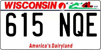 WI license plate 615NQE