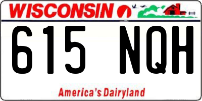 WI license plate 615NQH