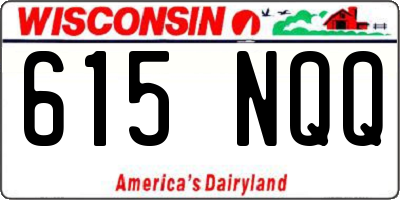 WI license plate 615NQQ