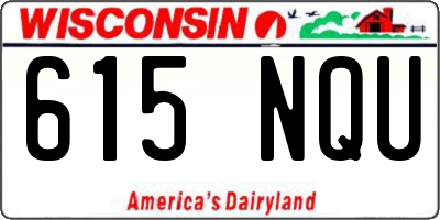 WI license plate 615NQU