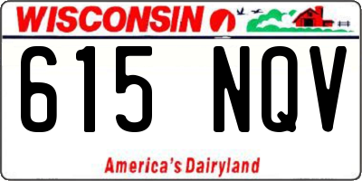WI license plate 615NQV