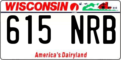 WI license plate 615NRB