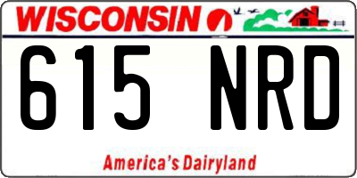 WI license plate 615NRD