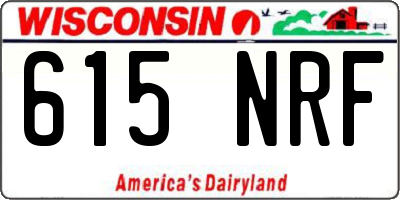 WI license plate 615NRF