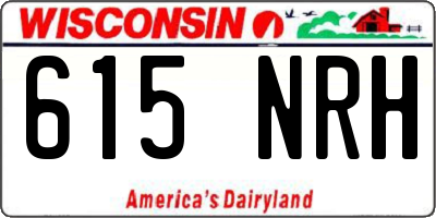 WI license plate 615NRH