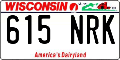 WI license plate 615NRK