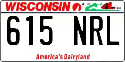 WI license plate 615NRL
