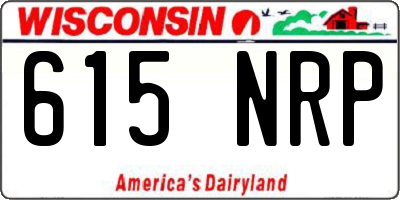 WI license plate 615NRP