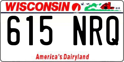 WI license plate 615NRQ