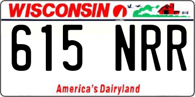 WI license plate 615NRR