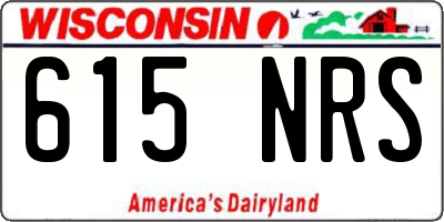 WI license plate 615NRS