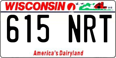 WI license plate 615NRT