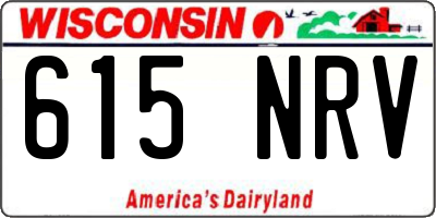 WI license plate 615NRV
