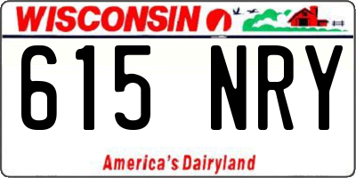 WI license plate 615NRY
