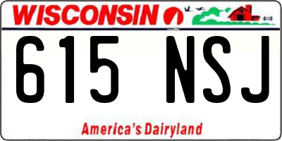 WI license plate 615NSJ