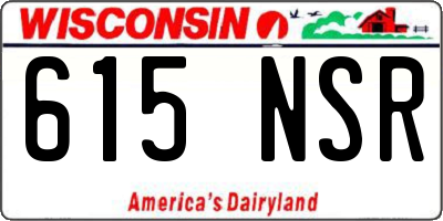 WI license plate 615NSR
