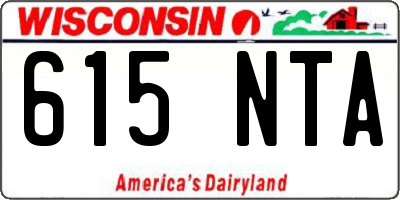 WI license plate 615NTA