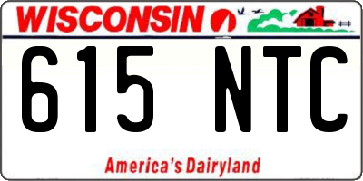 WI license plate 615NTC