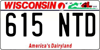 WI license plate 615NTD