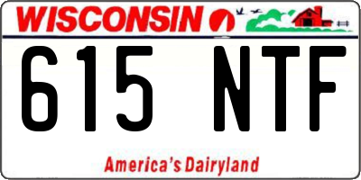 WI license plate 615NTF