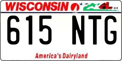 WI license plate 615NTG