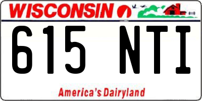 WI license plate 615NTI