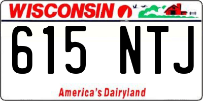 WI license plate 615NTJ