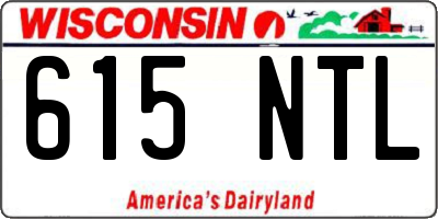WI license plate 615NTL