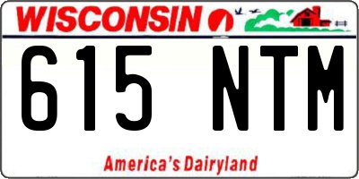 WI license plate 615NTM