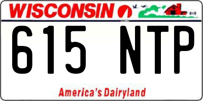 WI license plate 615NTP
