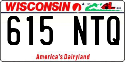 WI license plate 615NTQ