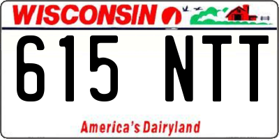 WI license plate 615NTT