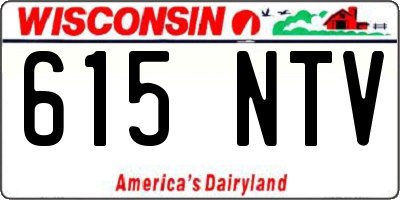 WI license plate 615NTV