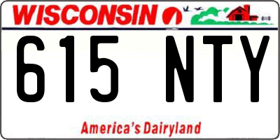 WI license plate 615NTY