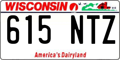 WI license plate 615NTZ