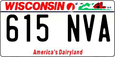 WI license plate 615NVA