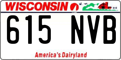 WI license plate 615NVB