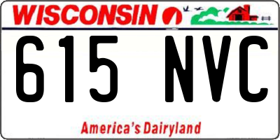 WI license plate 615NVC
