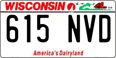WI license plate 615NVD