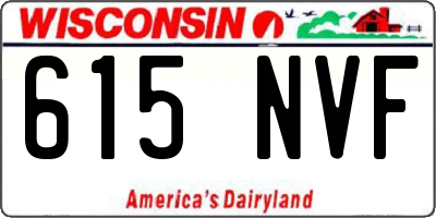 WI license plate 615NVF