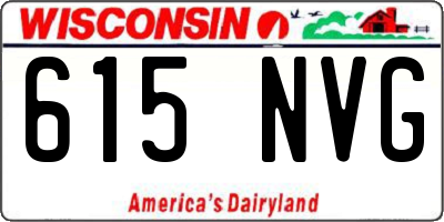 WI license plate 615NVG