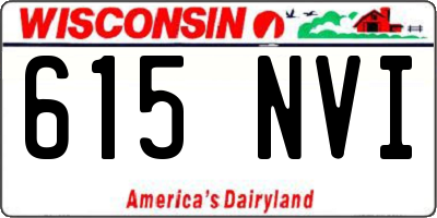 WI license plate 615NVI