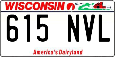 WI license plate 615NVL
