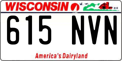 WI license plate 615NVN