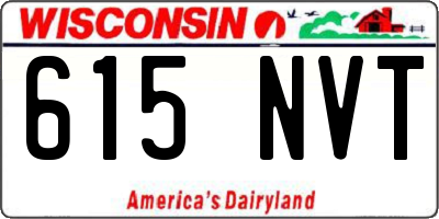 WI license plate 615NVT