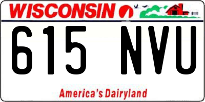 WI license plate 615NVU